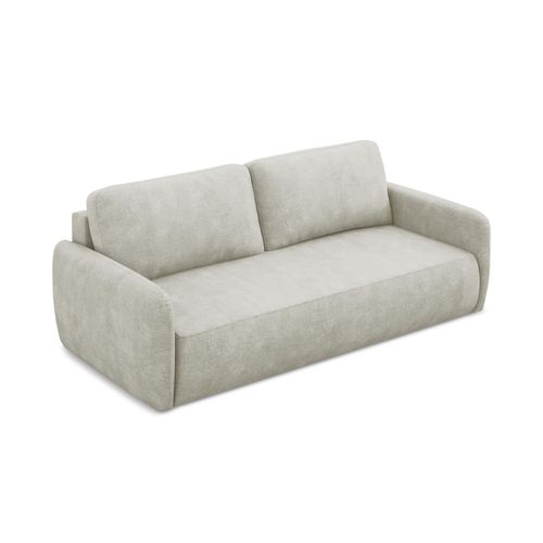 Canapé 3 Places Convertible Lilo En Tissu Chenille Perle