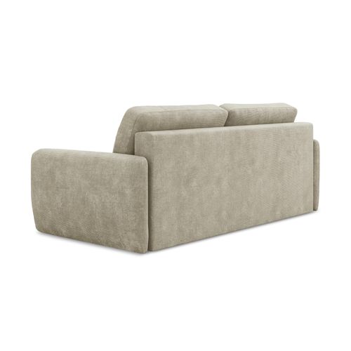Canapé 3 Places Convertible Lilo En Tissu Chenille Beige