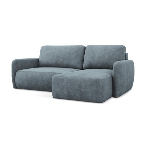 Canapé D'angle Droit Convertible Lilo En Tissu Chenille Jeans