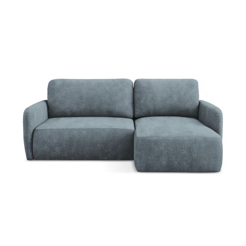Canapé D'angle Droit Convertible Lilo En Tissu Chenille Jeans