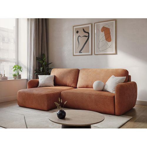 Canapé Panoramique 4 Places Convertible Lilo En Tissu Chenille Jeans