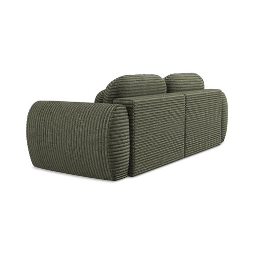 Canapé 3 Places Convertible Kini En Velours Côtelé Olive