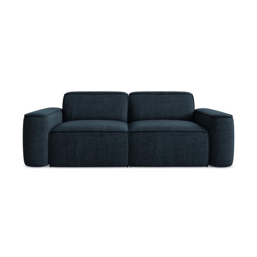 Canapé Modulable 3 Places Omao En Tissu Texturé Bleu Royal