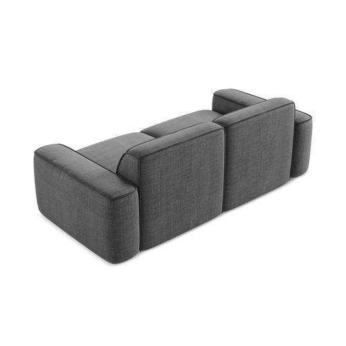 Canapé Modulable 3 Places Omao En Tissu Texturé Gris Foncé