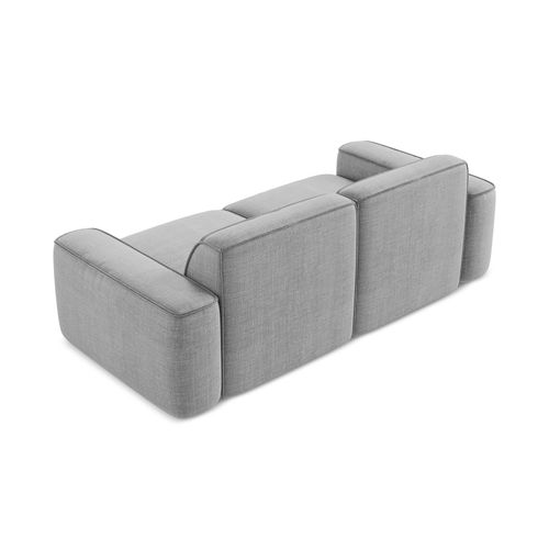 Canapé Modulable 3 Places Omao En Tissu Texturé Gris Clair