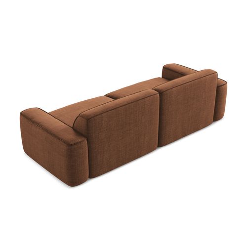 Canapé Modulable 4 Places Omao En Tissu Texturé Terre Cuite