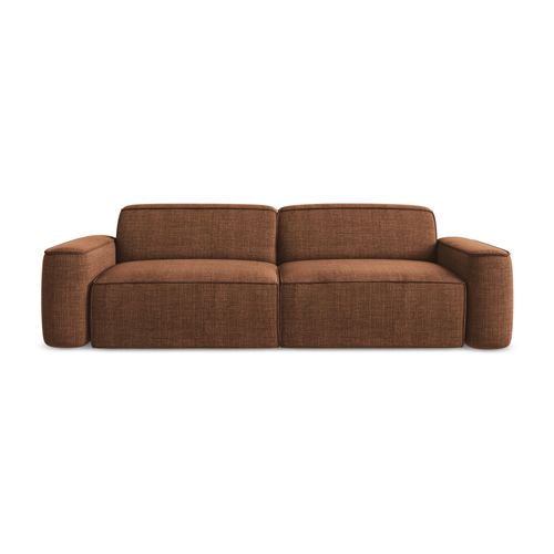 Canapé Modulable 4 Places Omao En Tissu Texturé Terre Cuite