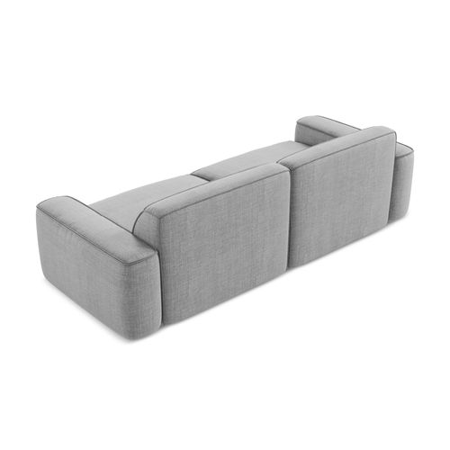 Canapé Modulable 4 Places Omao En Tissu Texturé Gris Clair