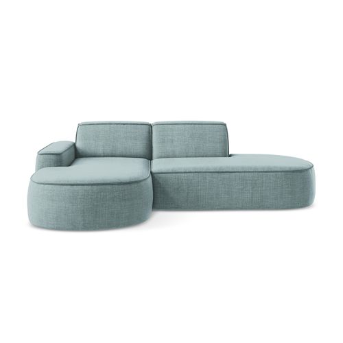 Canapé D'angle 3 Places Modulaire Gauche Omao En Tissu Texturé Jeans