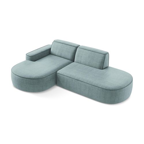 Canapé D'angle 3 Places Modulaire Gauche Omao En Tissu Texturé Jeans