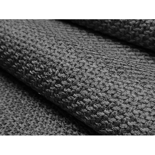 Canapé Panoramique 4 Places Modulaire Gauche Omao En Tissu Texturé Gris Foncé