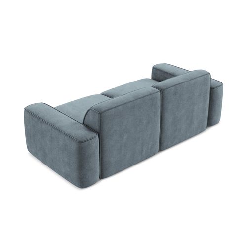 Canapé Modulable 3 Places Omao En Tissu Chenille Jeans
