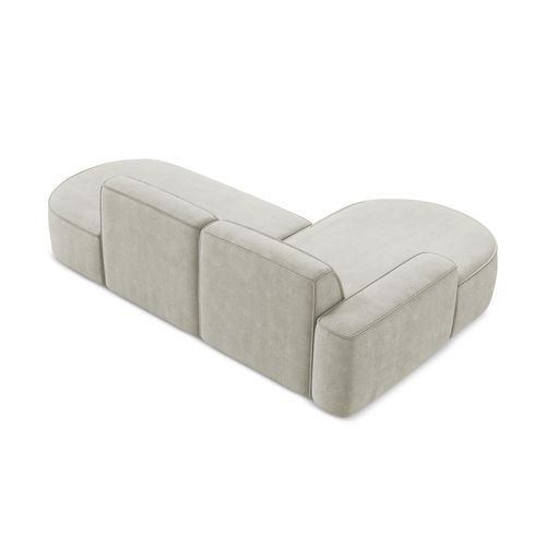 Canapé D'angle 3 Places Modulaire Gauche Omao En Tissu Chenille Perle