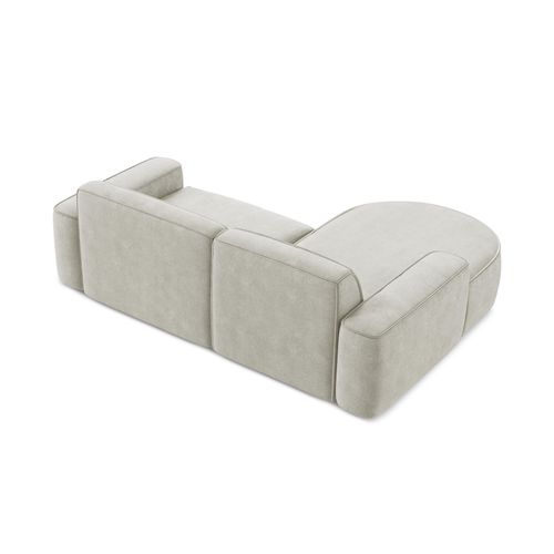 Canapé D'angle 2,5 Places Modulaire Gauche Omao En Tissu Chenille Perle