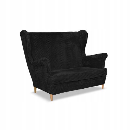 Canapé à Oreilles Bonito, Style Scandinave, En Velours Côtelé à Rayures Noires