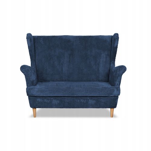 Canapé Scandinave Bonito à Oreilles En Velours Côtelé à Rayures — Bleu Marine