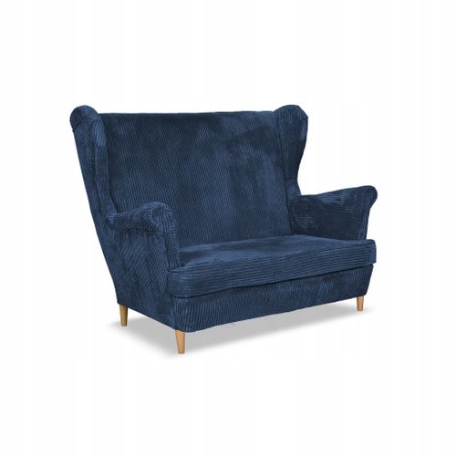 Canapé Scandinave Bonito à Oreilles En Velours Côtelé à Rayures — Bleu Marine