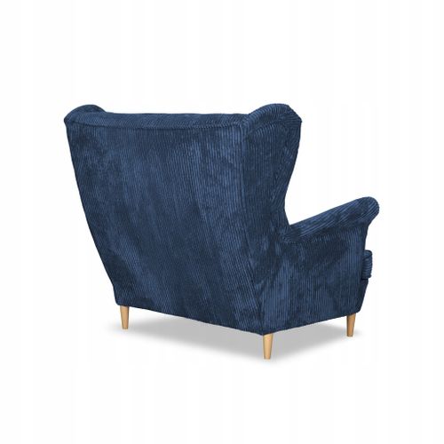 Canapé Scandinave Bonito à Oreilles En Velours Côtelé à Rayures — Bleu Marine