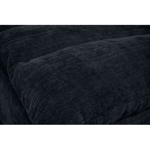 Méridienne San Remo En Tissu Chenille, Noir