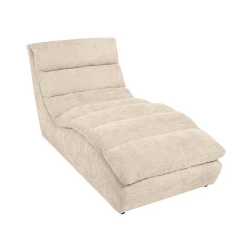 Méridienne San Remo En Tissu Chenille, Beige