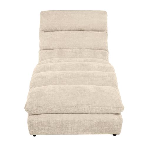 Méridienne San Remo En Tissu Chenille, Beige