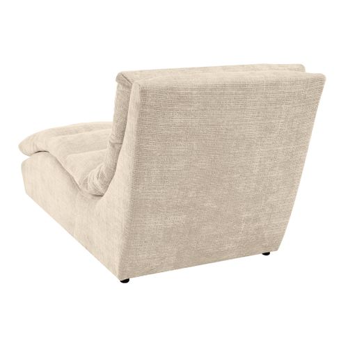 Méridienne San Remo En Tissu Chenille, Beige