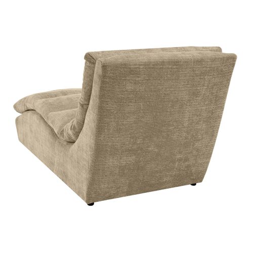 Méridienne San Remo En Tissu Chenille, Beige Foncé