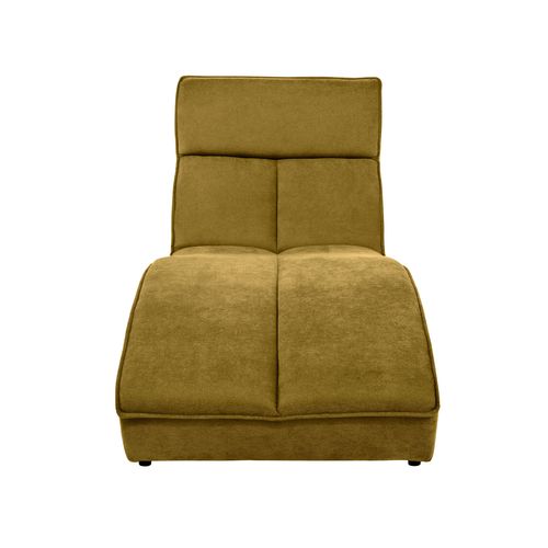 Méridienne San Diego En Velours, Jaune