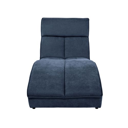 Méridienne San Diego En Velours, Bleu Foncé