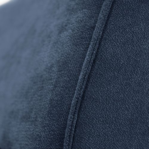 Méridienne San Diego En Velours, Bleu Foncé