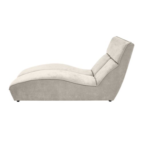 Méridienne San Diego En Velours, Crème