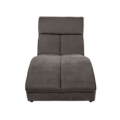 Méridienne San Diego En Velours, Marron