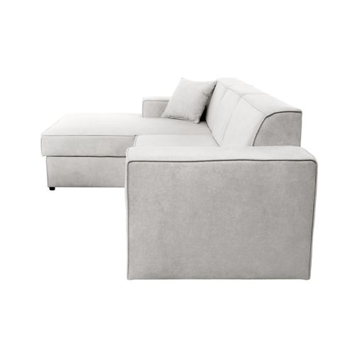 Canapé D'angle Convertible Pedro L, 267 Cm, Beige Clair, Côté Gauche