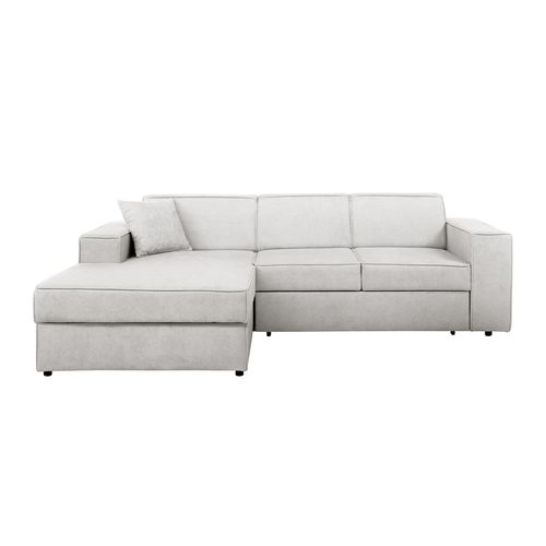 Canapé D'angle Convertible Pedro L, 267 Cm, Beige Clair, Côté Gauche