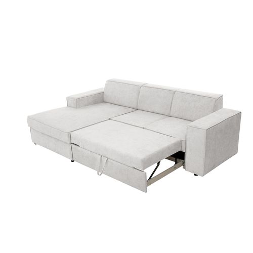 Canapé D'angle Convertible Pedro L, 267 Cm, Beige Clair, Côté Gauche