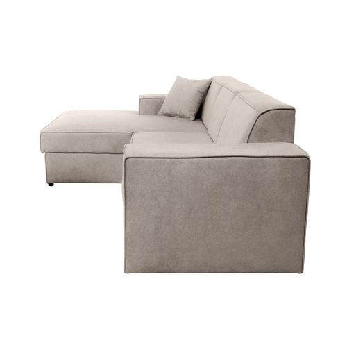 Canapé D'angle Convertible Pedro L, 267 Cm, Marron Clair, Côté Gauche