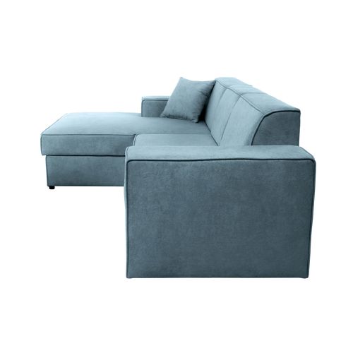Canapé D'angle Convertible Pedro L, 267 Cm, Bleu Clair, Côté Gauche