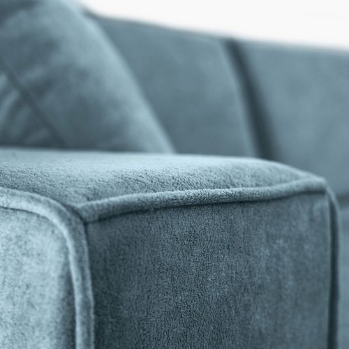 Canapé D'angle Convertible Pedro L, 267 Cm, Bleu Clair, Côté Gauche