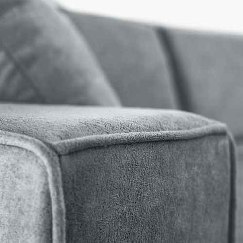 Canapé D'angle Convertible Pedro L, 267 Cm, Gris Clair, Côté Gauche