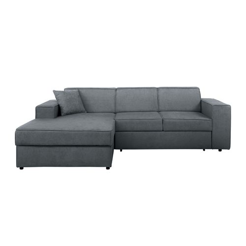 Canapé D'angle Convertible Pedro L, 267 Cm, Gris, Côté Gauche