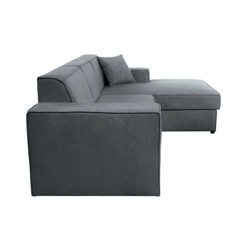 Canapé D'angle Convertible Pedro L, 267 Cm, Gris, Côté Droite