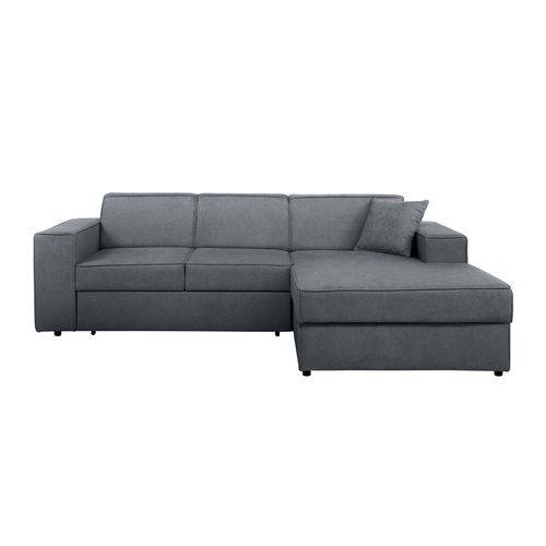 Canapé D'angle Convertible Pedro L, 267 Cm, Gris, Côté Droite