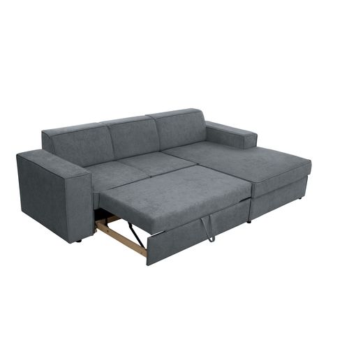Canapé D'angle Convertible Pedro L, 267 Cm, Gris, Côté Droite