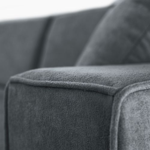 Canapé D'angle Convertible Pedro L, 267 Cm, Gris, Côté Droite