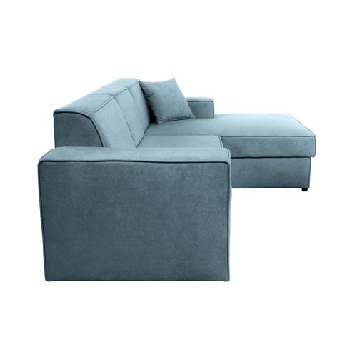 Canapé D'angle Convertible Pedro L, 267 Cm, Bleu Clair, Côté Droite