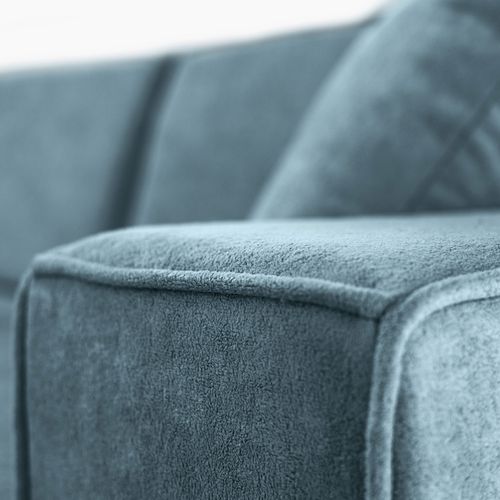 Canapé D'angle Convertible Pedro L, 267 Cm, Bleu Clair, Côté Droite