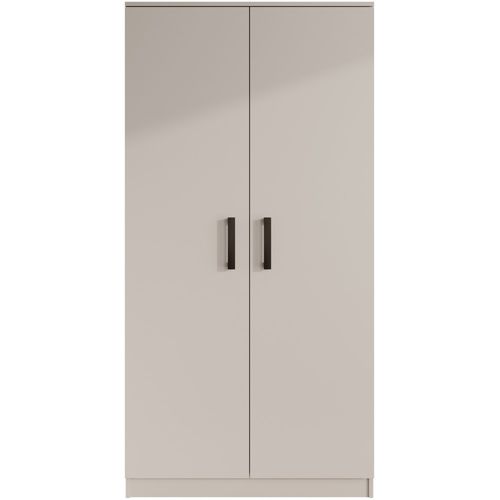 Armoire Trend 2 Portes 90 Cm Cachemire – Penderie, 5 Étagères
