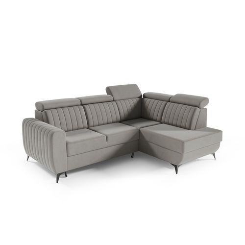 Canapé D’angle Connor II Convertible Avec Coffre - Ottomane Droit - Beige Foncé