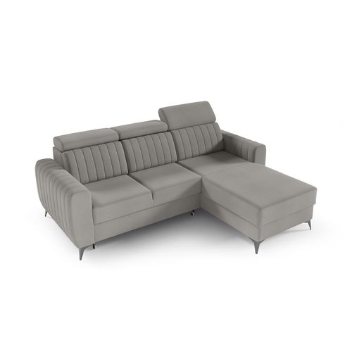 Canapé D’angle Connor I Convertible Avec Coffre - Ottomane Universelle - Beige Foncé