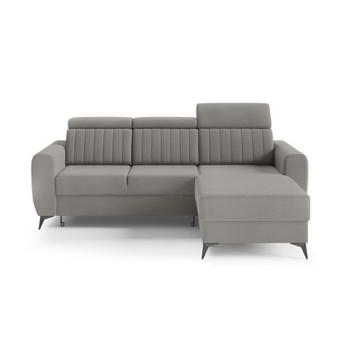 Canapé D’angle Connor I Convertible Avec Coffre - Ottomane Universelle - Beige Foncé